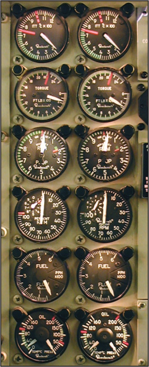 Figure 14-7. Engine instruments—split shaft/free turbine engine.