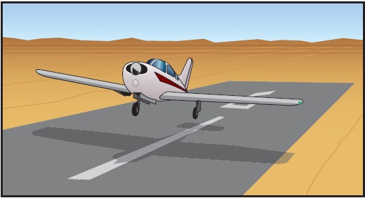 Figure 16-7. Landing with one main gear retracted.