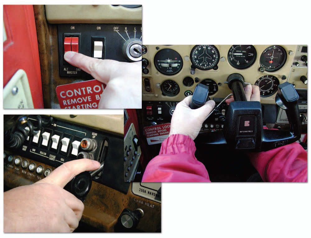 Inside the cockpit